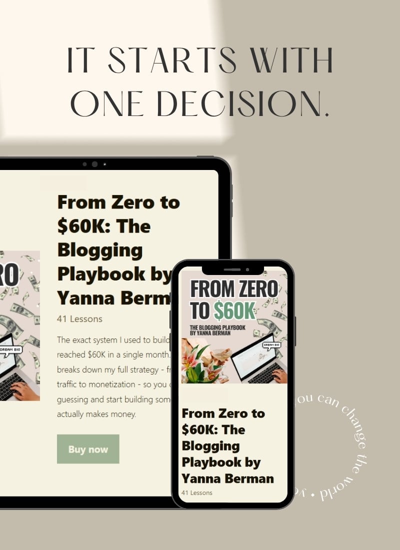 It starts with one decision